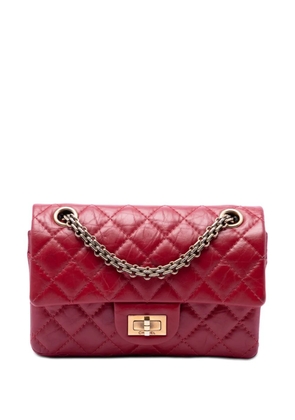 CHANEL Pre-Owned 2015-2016 Quilted Aged Calfskin Reissue 2.55 Single Flap 224 crossbody bag - Red