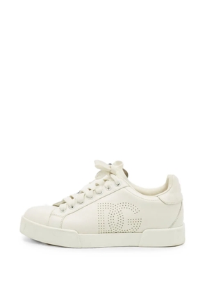 Dolce & Gabbana Pre-Owned Portofino perforated sneakers - White