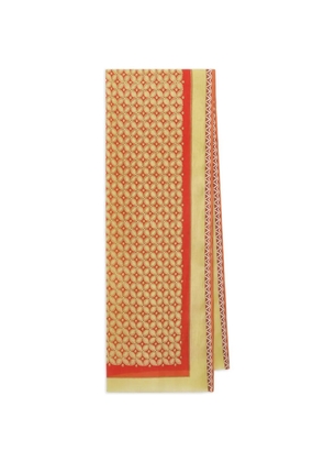 MALIPARMI geometric fringed scarf - Red