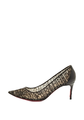 Christian Louboutin Pre-Owned Saramor lace heeled pumps - Black