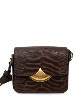 Sessùn Diviluz lizard-effect leather shoulder bag - Brown