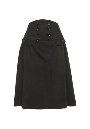 Burberry Pre-Owned buttoned cabardine pencil skirt - Black