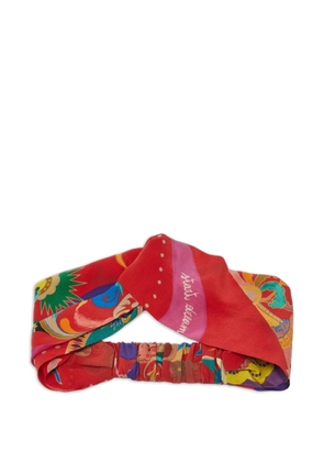 Etro Pre-Owned floral-print silk headband - Red
