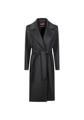 Max Mara belted notch-lapel coat - Black