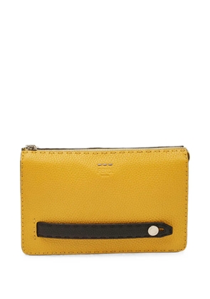 Fendi Pre-Owned Selleria hand-stitched clutch bag - Yellow