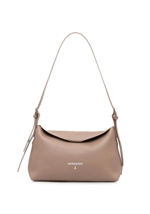 Patrizia Pepe grained-leather shoulder bag - Neutrals