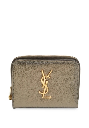 Saint Laurent Pre-Owned 2016 Monogram crinkled leather wallet - Gold