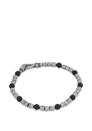 GUESS USA beaded hammered-effect bracelet - Silver