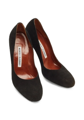 Manolo Blahnik almond-toe block-heel pumps - Black