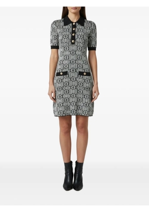 Maje Risola pattern-knit mini dress - White