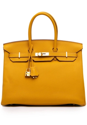 Hermès Pre-Owned 2018 Togo Birkin Retourne 35 handbag - Yellow
