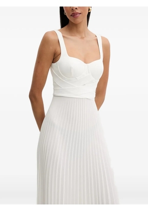 Patrizia Pepe pleated maxi dress - White