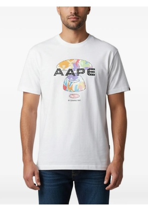 A BATHING APE® logo-print short-sleeve T-shirt - White
