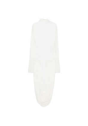 Stella McCartney draped-detail midi dress - White