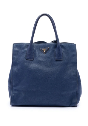 Prada Pre-Owned 2000-2013 Vitello Daino Open Convertible Tote satchel - Blue
