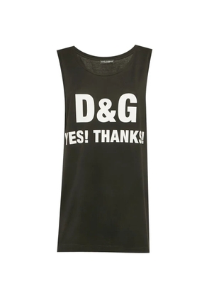 Dolce & Gabbana Pre-Owned slogan-print tank top - Black