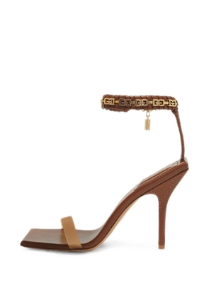 Givenchy Pre-Owned 4G square-toe leather sandals - Brown