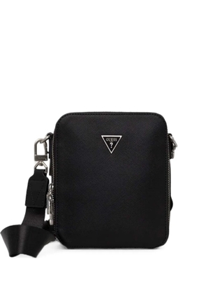 GUESS USA Torino saffiano-effect logo-plaque belt bag - Black