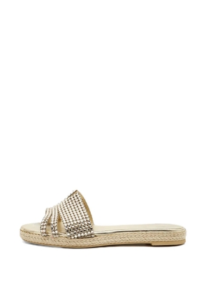 Gina crystal-embellished sandals - Gold