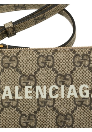 Balenciaga Pre-Owned x Gucci The Hacker Project GG Supreme card case - Neutrals