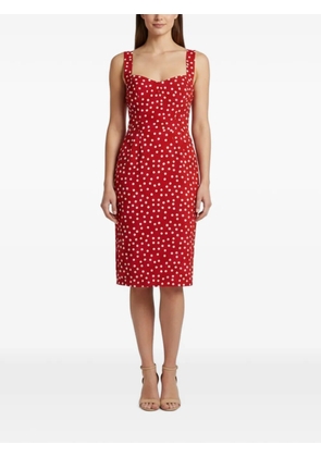 Dolce & Gabbana Pre-Owned polka dot-print sleeveless midi dress - Red