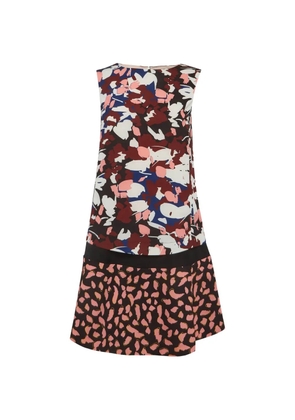 Jil Sander Pre-Owned abstract-print panelled mini dress - Black