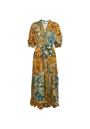 ALEMAIS printed tie-waist maxi dress - Yellow