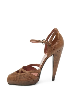 Miu Miu Pre-Owned Ankle-strap pumps - Brown