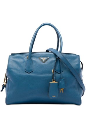 Prada Pre-Owned 2010-2026 Vitello Daino Zip Top satchel - Blue