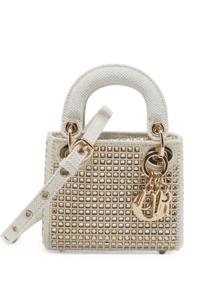 Christian Dior Pre-Owned Lady Dior crystal tote bag - Gold