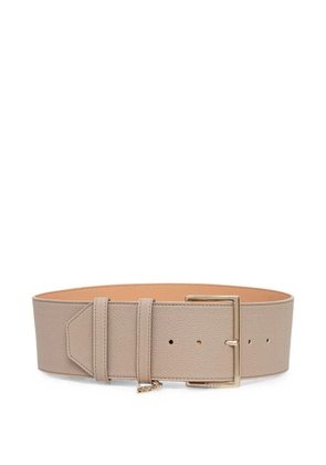 GUESS USA Danya logo-charm pebbled-effect belt - Neutrals