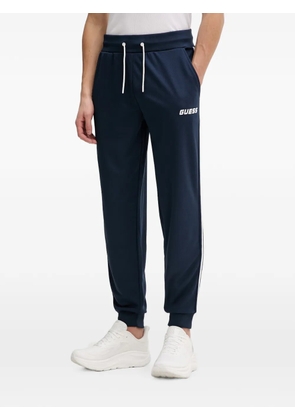 GUESS USA Lansa side-stripe logo-print track pants - Blue