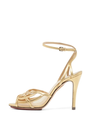 Charlotte Olympia Olympia leather heeled sandals - Gold