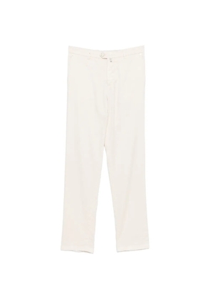 Kiton logo-patch button-fastening trousers - Neutrals