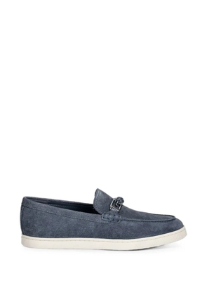 GUESS USA Heaws logo-plaque suede loafers - Blue