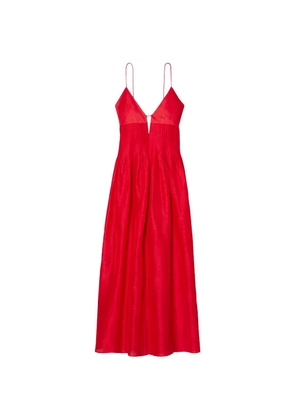 Tory Burch logo-detail maxi dress - Red