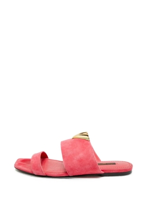 Louis Vuitton Pre-Owned Essential V suede slides - Pink