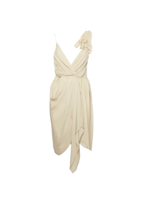alice + olivia Melanie draped mini dress - Neutrals