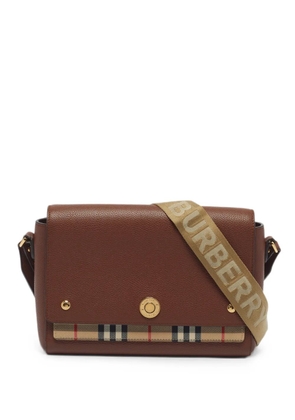 Burberry Pre-Owned Note Beige Check crossbody bag - Brown