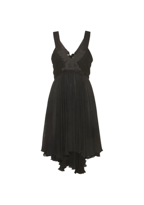 Dolce & Gabbana Pre-Owned gathered satin-trim midi dress - Black