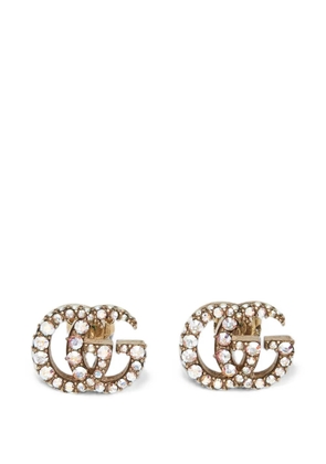 Gucci Pre-Owned double-G crystal-embellished earrings - Gold