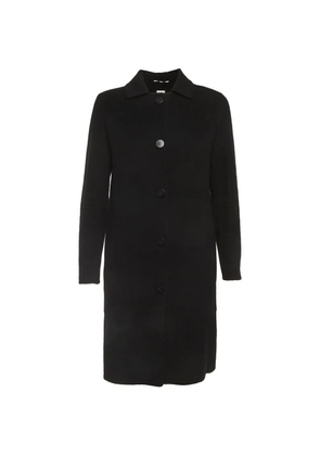 Hermès Pre-Owned cashmere button-up coat - Black