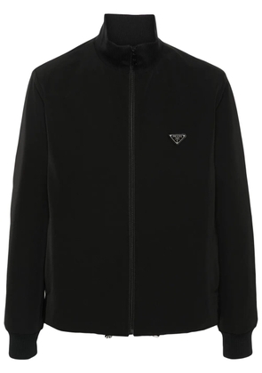 Prada triangle-logo zip-up jacket - Black