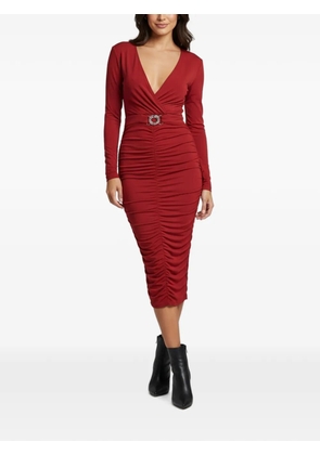 Just Cavalli Vintage V-neck midi dress - Red