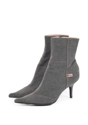 Christian Dior Pre-Owned pointed-toe heeled ankle boots - Grey