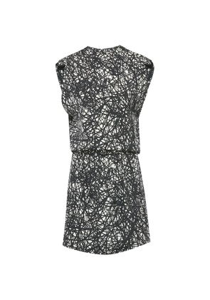 Balenciaga Pre-Owned scribbled noise-print mini dress - White