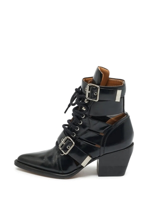 Chloé Pre-Owned Rylee cutout ankle boots - Black