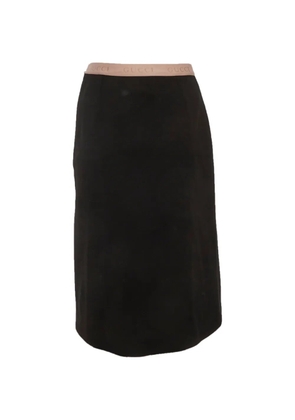 Gucci Pre-Owned logo-detail pencil midi skirt - Black