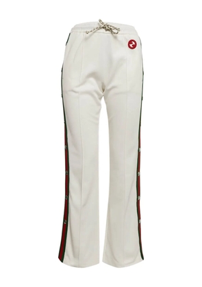 Gucci Pre-Owned Web-striped track pants - White