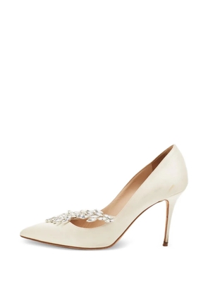 Manolo Blahnik Nadira crystal-embellished pumps - Neutrals